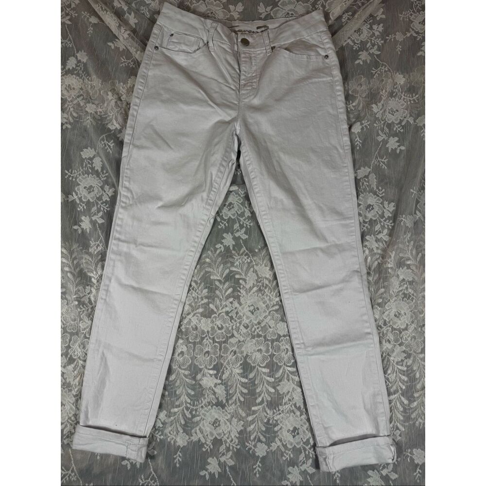 Seven7 High Rise Skinny Jeans – White | Size 8 | Tummyless